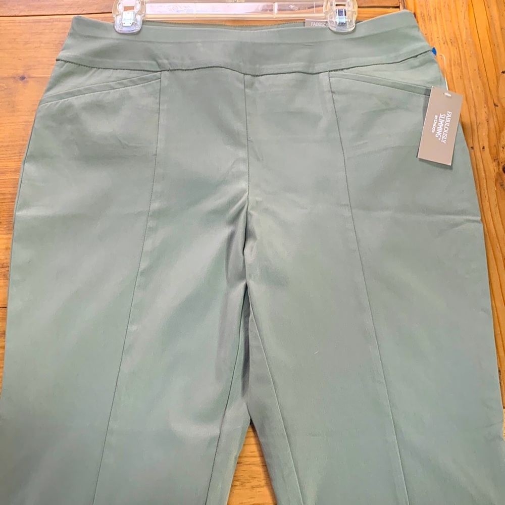 Fabulously Slimming by Chicos Sage green ankle pant
